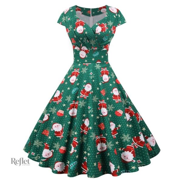 Robe intemporelle année 50, parfaite pour Noël