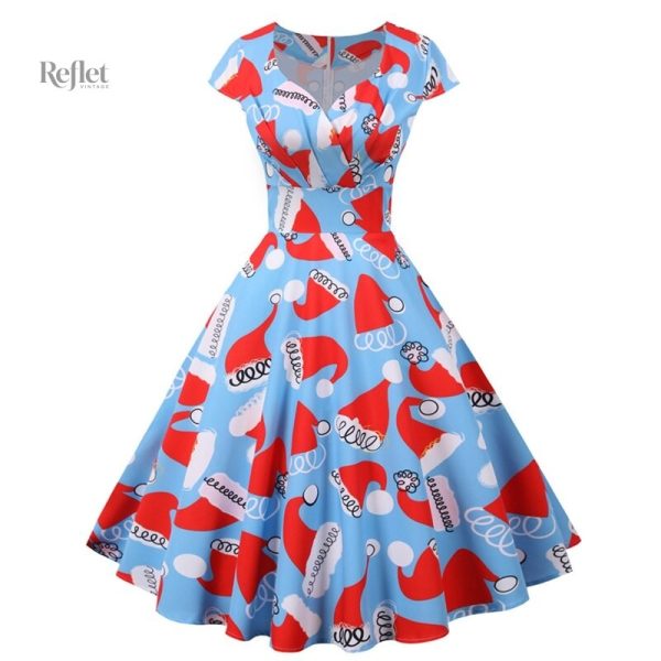 Robe vintage Noël, élégance des années 50