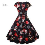 Robe à manches courtes, style Noël rétro