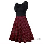 Robe femme noire, allure année 50