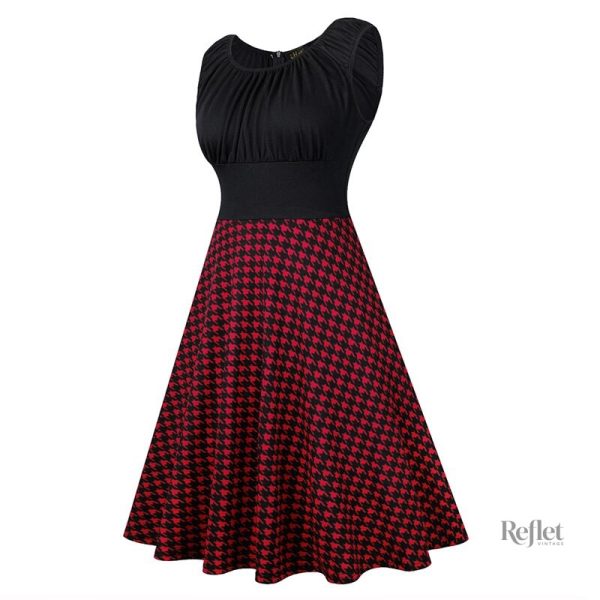 Robe femme noire, allure année 50