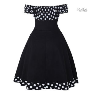 Robe classique année 50 avec motifs colorés