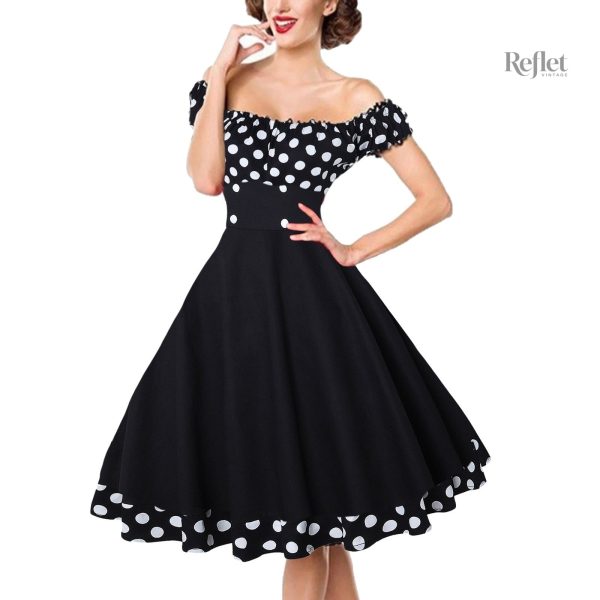 Robe élégante années 50, idéale pour toutes occasions