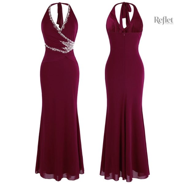 Robe vintage à manches pour événements spéciaux