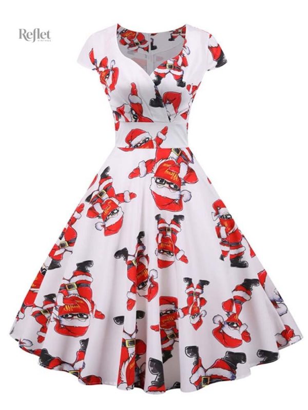 Robe à motifs floraux, design vintage