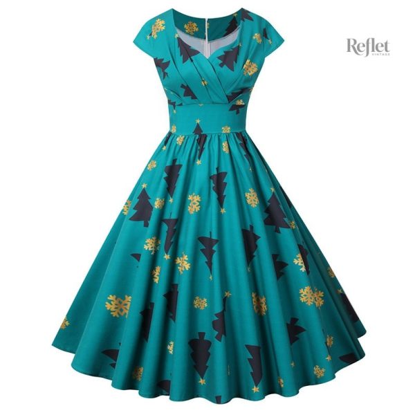 Robe vintage à pois, look nostalgique années 50