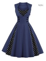 Robe vintage années 60 avec motifs floraux