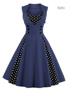 Robe vintage années 60 avec motifs floraux
