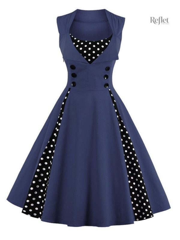 Robe vintage années 60 avec motifs floraux