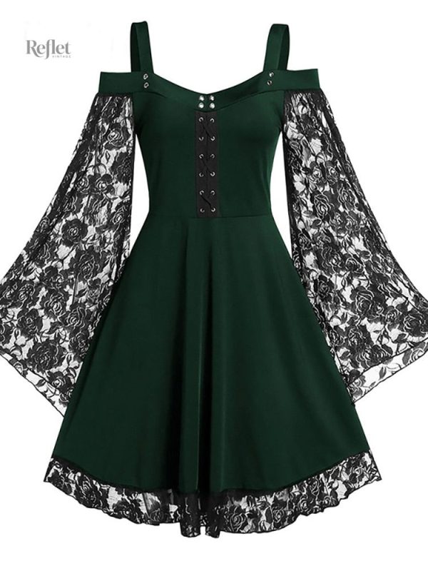 Robe longue colorée style rétro