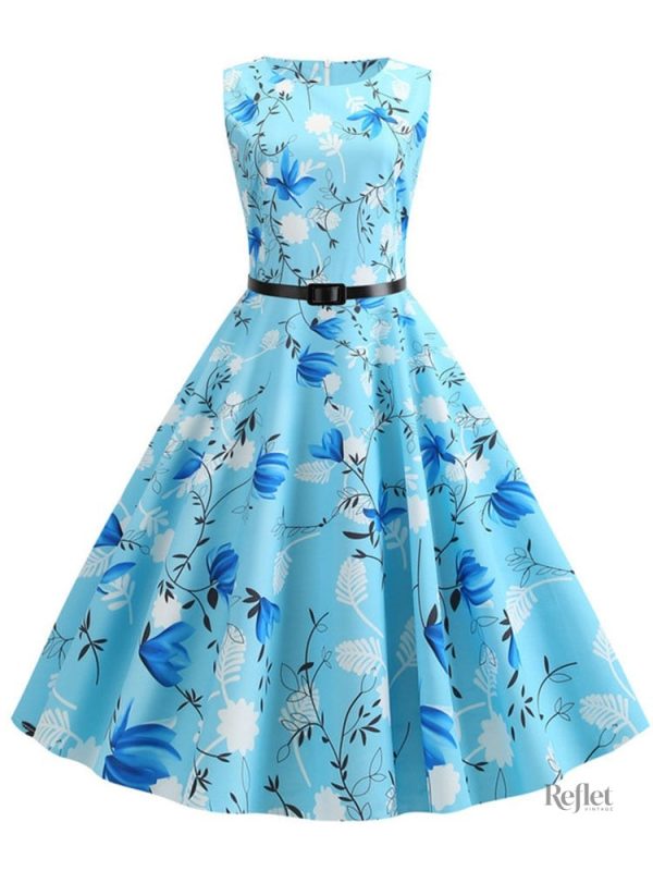 robe-annee-60-a-fleurs-1 Robe années 60 à fleurs, style vintage intemporel