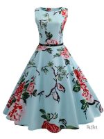 Robe à fleurs style rétro, élégance des années 60