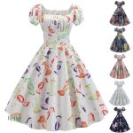 Robe rétro avec manches, tendance années 60