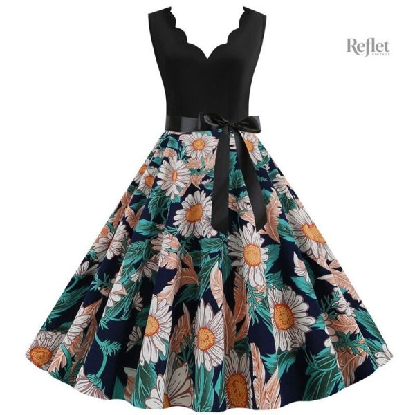 Robe tendance années 60 pour femmes