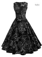 Robe à carreaux année 60 style pin up