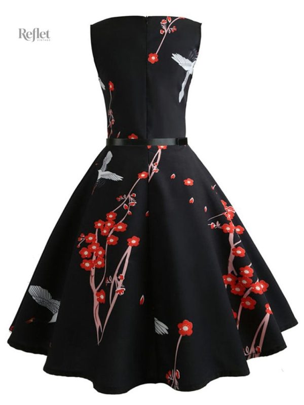 Robe courte années 60 tendance pin up