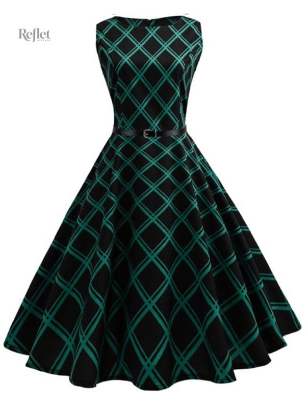 Robe pin up années 60, coloris pastel