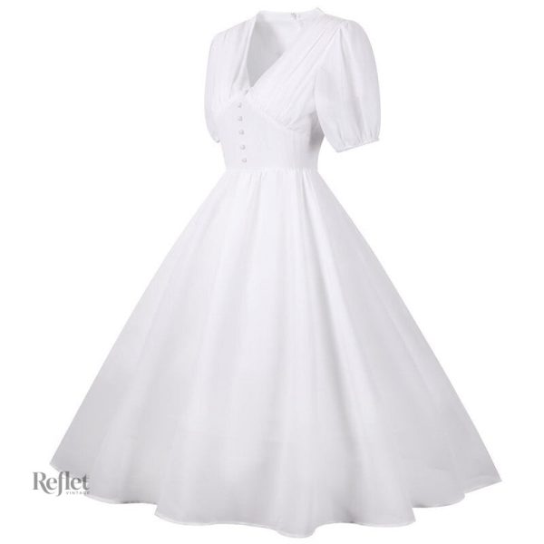 Robe rouge classique, inspiration années 60