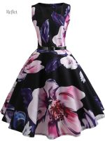 Robe rétro années 60 avec ceinture