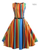 Robe soirée années 60 avec imprimé vintage