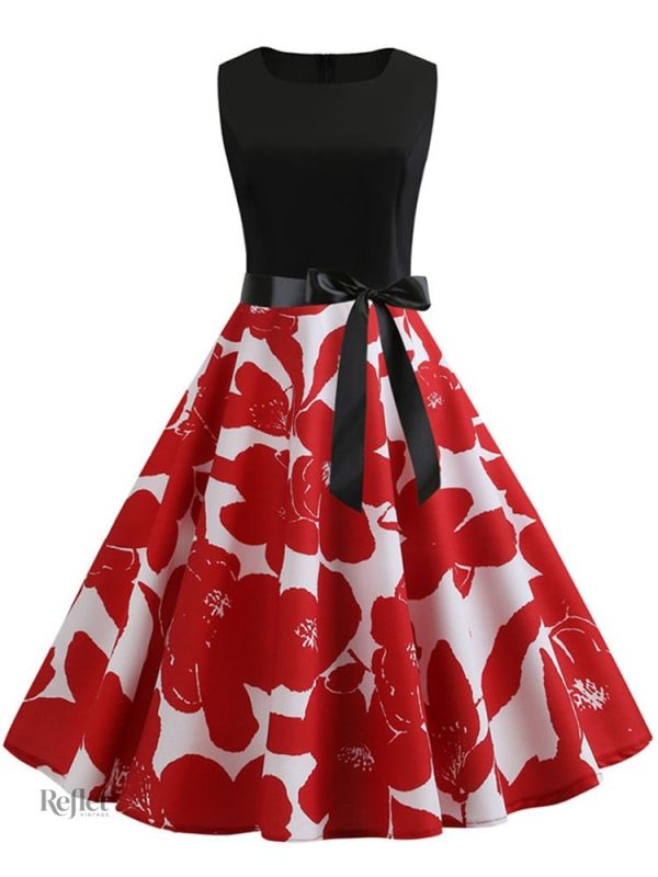 Robe à fleurs vintage années 60