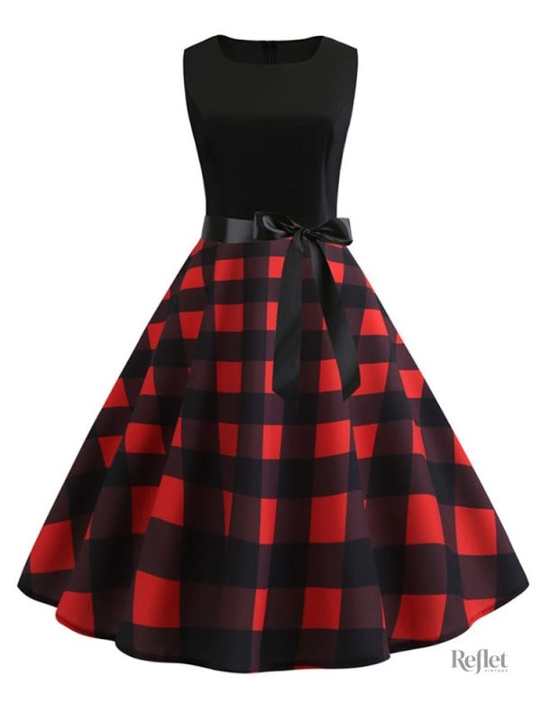 Robe vintage avec col rond