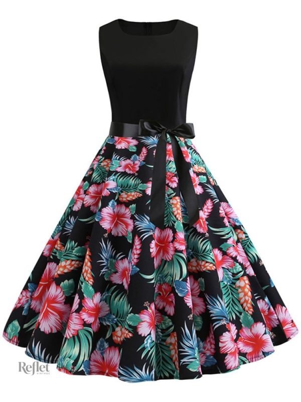 Robe années 60 à la taille cintrée