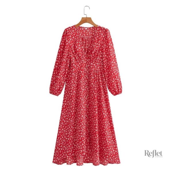 robe-annee-70-femme-1 Robe femme style années 70, coupe vintage élégante