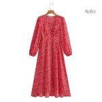 Robe années 70, motifs rétro colorés et fluides