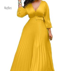 Robe jaune inspirée des années 70
