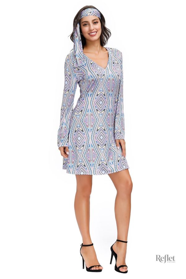 Robe rétro années 70 en style jeune fille