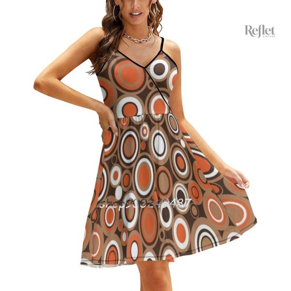 Robe d'époque, allure années 70 pour femme