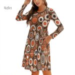 Robe évasée, look années 70 chic