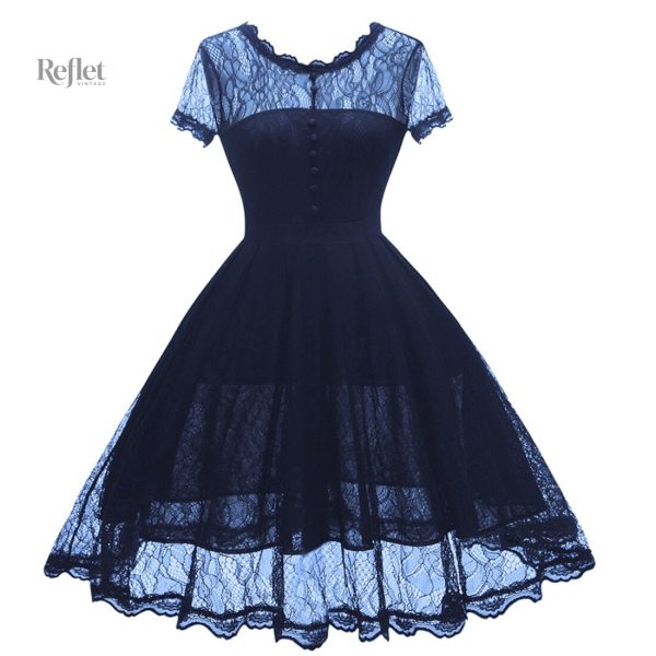 Robe de soirée blanche années 80