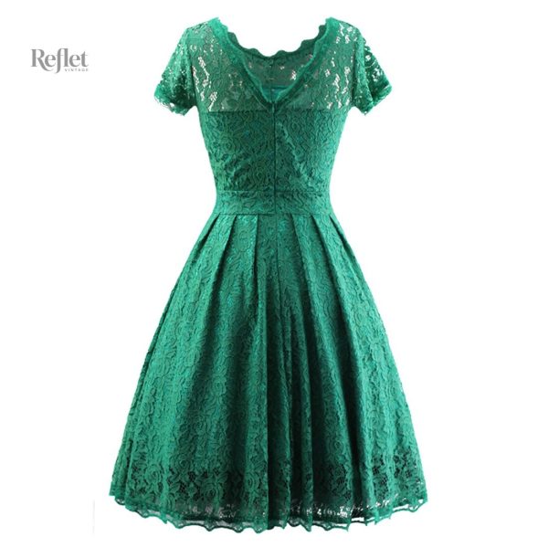 Robe d'époque blanche années 80