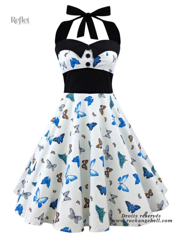 Robe années 80 avec ceinture cintrée