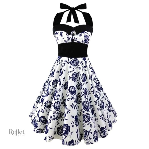 Robe vintage chic des années 80, charme assuré