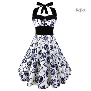 Robe années 80 avec motifs colorés