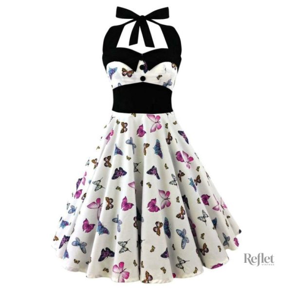 Robe rétro années 80, tissu léger et confortable