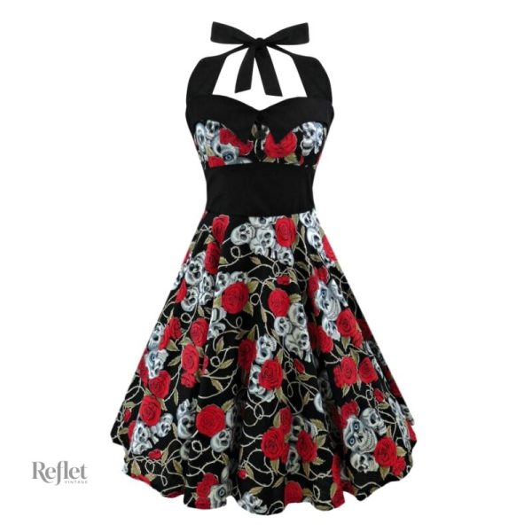 Robe élégante années 80, détails raffinés