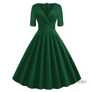 Robe vintage chic années 80 en soirée