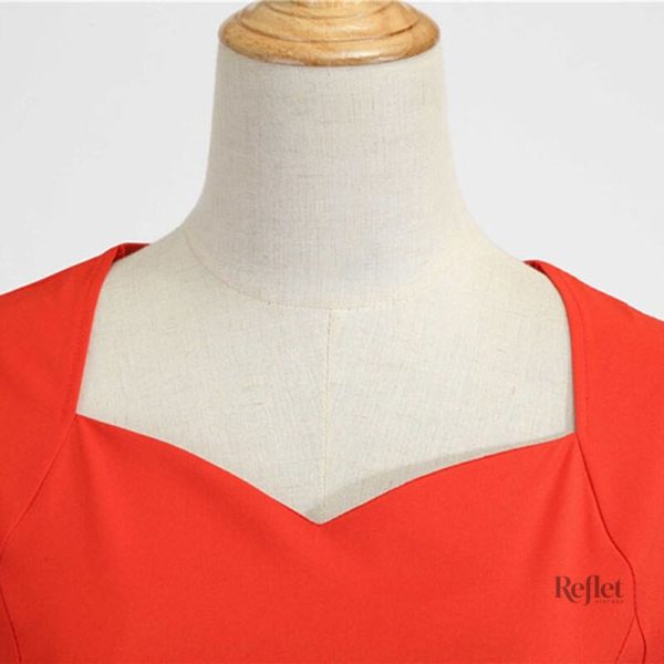 Robe vintage féminine, années 80, esprit rétro