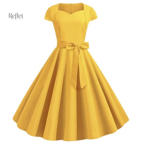 Robe italienne vintage, tissus fluides années 80