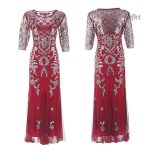 Robe cérémonie années 20 avec détails raffinés