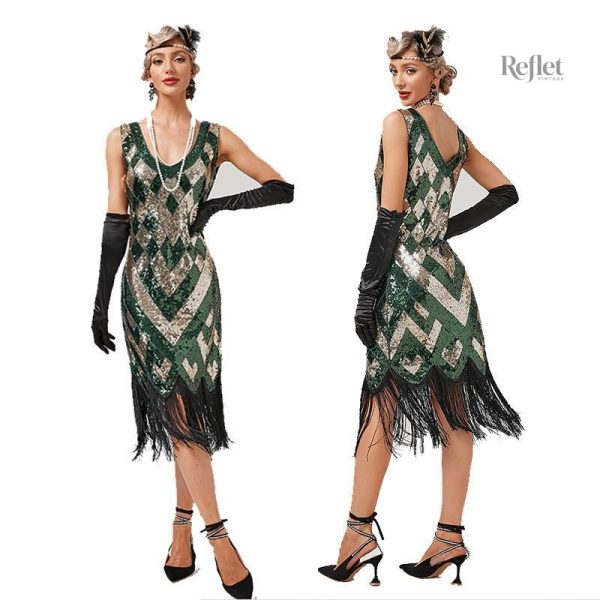 Robe rétro années 20, parfaite pour soirées dansantes