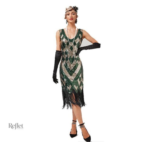 Robe élégante années 20, idéale pour les occasions spéciales