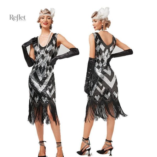 Robe années 20 avec coupe fluide et tendance