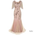 Robe longue à franges, style années 20