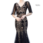 Robe années 20 élégante et chic en noir