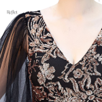 Robe vintage noire avec manches longues